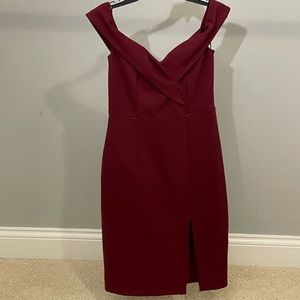 Red off the shoulder dress. Womens small, great condition.
